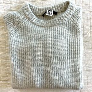 Jenni Kayne light grey fisherman sweater, cashmere